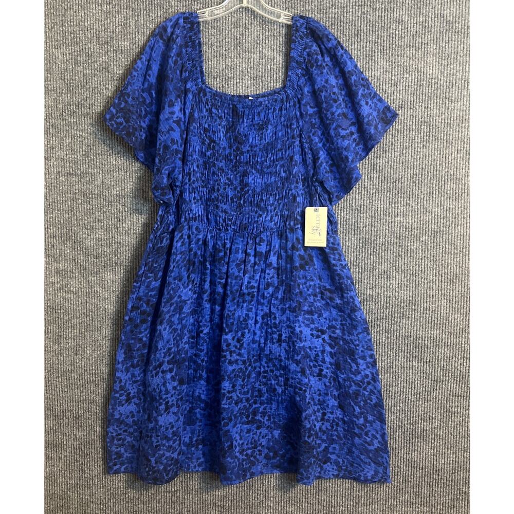 Terra & Sky Blue Patterned Dress
